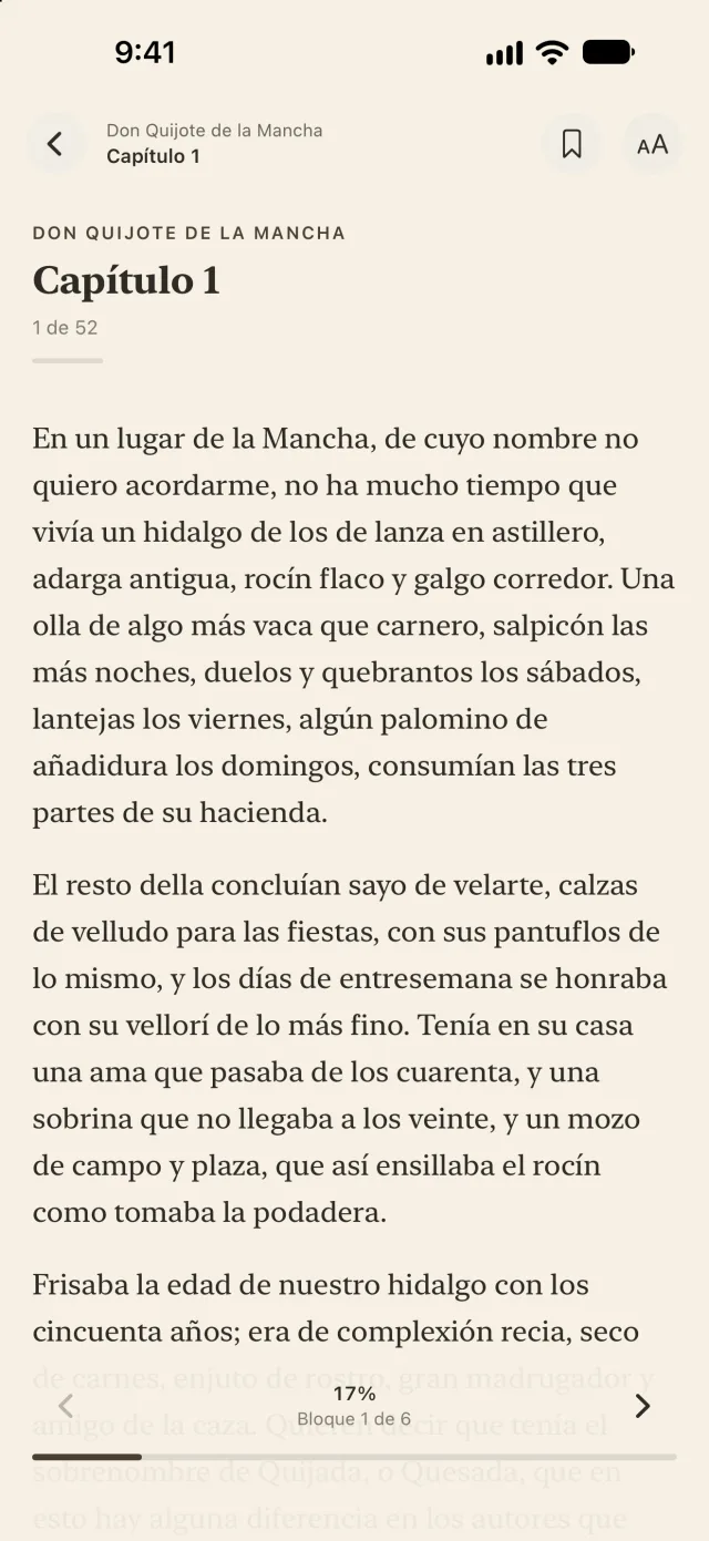 El lector de día en una página color papel
